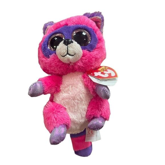 Ty Beanie Boos  ROXIE the Raccoon 6” NEW - MINT with tags rare retired 2015 - Picture 1 of 7